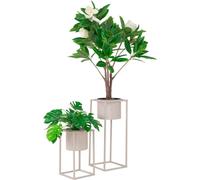 Pots à fleurs 2 pcs Lena Beige gris