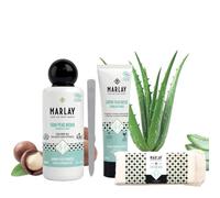 Marlay - Kit Rituel Peau Neuve - Lotion + Crème + Coton + Racloir | Pieds Secs - Lotion à la Chélidoine et Crème Anti Transpirante anti échauffement, Certifiées Bio - Cruelty Free & Vegan