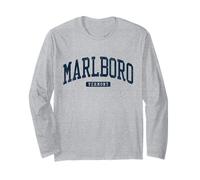 Marlboro Vermont VT College University Style Bleu Manche Longue