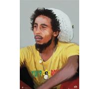 Marley, Bob - Poster - Peinture + 1 paquet de tesa Powerstrips® - contenu 20 pièces