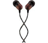 The House of Marley Smile Jamaica Écouteurs Intra-auriculaires, Bouton de Contrôle du Microphone, Driver 9,2mm Anti-Bruit, 2 Tailles d’Embouts Inclus pour le Confort, Câble Anti-nœuds, Noir