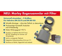 Marley Collecteurs de Pluie pour Descente avec Filtre + Überlaufstop Dn 53-75 MM