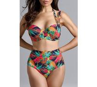 Marlies Dekkers Hula Haka Rainforest And Gold Plunge Balcony Bikini Top Taille: 75B | Bikinis Outlet | Femme | Jaune