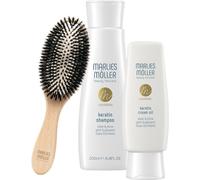 Marlies-Moeller Beauty-Haircare SpecialistsKit pour cheveux à la kératine Shampooing à la kératine 200 ml + Huile à la crème à la kératine 100 ml + Brosse à cheveux Travel Allround 1 Pc. 1 Stk.