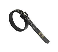 MARLION JEWELS Jauge de taille de doigt en silicone. Jauge de taille de bague noire et dorée pour femmes et hommes. Accessoire de bijouterie pour femmes