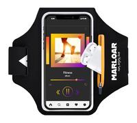 MARLOAR Brassard téléphone Sport 6,7" - Porte téléphone Course à Pied, Brassard de Bras réglable antidérapant, écran Tactile - Compatible iPhone 16/15/14/13 (6,7"), Samsung S24/S23/S22