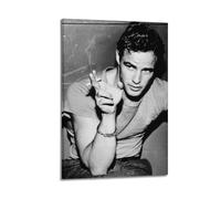 Marlon Brando 4 Poster sur toile pour chambre à coucher, bureau, chambre, cadeau 60 x 90 cm