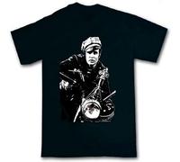 Marlon Brando T-Shirt Wild One Motorbike Biker Black L