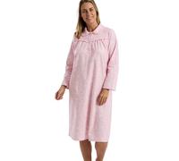 Marlon Candace Chemise de Nuit en Coton brossé avec col Peter Pan pour Femme, Pretty Pink 45, 48-50