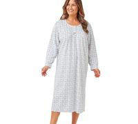 Marlon Elmina Chemise de Nuit Classique en Polaire imprimée Douillette pour Femme