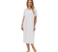 Marlon Women's Maria Cotton Jersey Nightie Chemise de Nuit, Rose récolte, 52-54 Femme