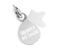 MARLU' Charm Femme en Acier, Pendentif Médaille Gravée 'Équipe des Rêves' et Étoile, Modèle 25CH0012