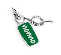 Marlù Charm unisexe en acier argenté 25CH0004 grand-père et nœud