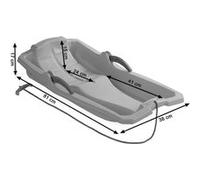 Luge GENERIQUE MARMAT BRAKES Luge basse enfant avec freins Jaune
