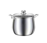 Marmite 1 casserole à soupe en acier inoxydable de grande capacité for nouilles ménagères, ragoût, soupe au poulet, cuisinière à induction, cuisinière à gaz universelle(22cm)
