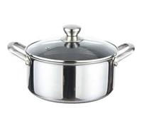 Marmite - CHEFFINGER - 28cm - 8L - Revêtement Nid d'Abeille - Couvercle en Verre