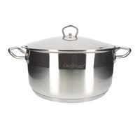 Marmite 30 cm avec Couvercle et Poignées Érgonomiques en Inox Cheffinger Argent Argent