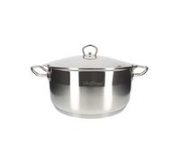 Marmite 30 cm avec Couvercle et Poignées Érgonomiques en Inox Cheffinger Argent Argent