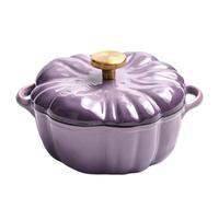 Marmite à citrouille de 1, 5 l, avec poignée de couvercle, émail antiadhésif, chauffage uniforme, marmite cuisine universelle pour la cuisson des ragoûts