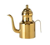 Marmite à filtre huile 310/500 ml, bouteille en acier inoxydable antirouille, bouilloire long bec, récipient graisse étanche, sauce soja(Gold-500ml)