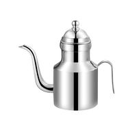 Marmite à filtre huile 310/500 ml, bouteille en acier inoxydable antirouille, bouilloire long bec, récipient graisse étanche, sauce soja(Silver-310ml)