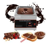 Marmite à fondre le chocolat 500 W, machine électrique de tempérage du chocolat avec température réglable de 0 à 95 ℃, chauffe-aliments commercial pour lait, café, fromage(1 tank)