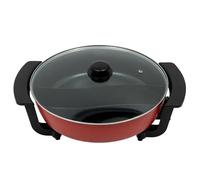 Marmite à fondue électrique multi-usages, antiadhésive avec séparateur, marmite à fondue chinoise de cuisine de 1,59 gallon avec couvercle en verre pour les réunions de famille, les restaurants, les a