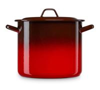 Marmite à Induction 36cm, Faitout 26L avec Couvercle Acier Émaillé Tous Feux Briebe Ignea Rouge 03066