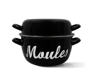 Marmite a moule - MENASTYL - 3645563 - En acier émaillé - Noir - 18 cm - Avec écritures - Tous feux dont induction