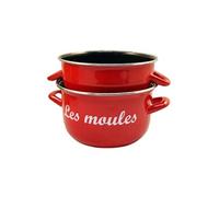 Marmite à moules 18 cm rouge - - Rouge - Acier