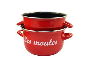Marmite à moules émail Marquée D18 Coloris Rouge
