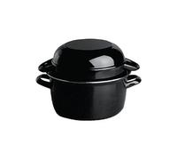 Olympia Marmite à moules en émail CF269 0,5 kg noir 130×140 mm poêle et couvercle inclus