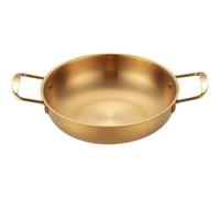 Marmite à nouilles ramen coréenne avec poignées, marmite à nouilles à chauffage binaural uniforme, marmites de cuisine coréennes dorées(Gold,24cm)