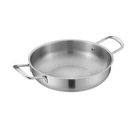 Marmite à nouilles ramen coréenne avec poignées, marmite à nouilles à chauffage binaural uniforme, marmites de cuisine coréennes dorées(Silver,18cm)