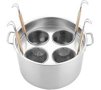 Marmite à pâtes, cuiseur à pâtes, ustensile de cuisine, marmite à pâtes 3/4/5 trous avec panier-filtre, marmite avec couvercle, ensemble de cuiseur à pâtes pour la cuisine à domicile ou au restaurant