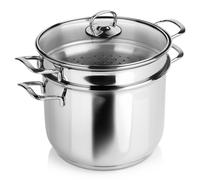 Marmite à pâtes en acier avec couvercle en verre ANETT 6 l 3 pcs.