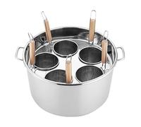 Marmite à pâtes en Acier Inoxydable avec Insert de chaudière à Cinq Trous pour Une Cuisson simultanée Résistant aux Hautes et Basses températures Idéal pour la