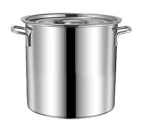 Marmite à pâtes, marmite - Marmite entière avec couvercle - Pot de mise en conserve de pichet d'eau, Pot en acier pour l'huile de sauce de Restaurant de soupe de riz à la maison
