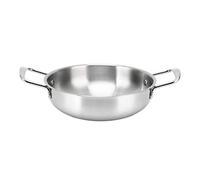 Marmite à ramen en acier inoxydable, marmite à nouilles coréennes, chauffage binaural uniforme, ustensiles de cuisine écologiques pour la maison, le bureau, le dortoir, le camping (18 cm)
