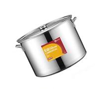 Marmite à soupe 13-40L en acier inoxydable 304 épais pour cuisinière à gaz, plaque à induction, idéale pour la restauration et l'utilisation domestique