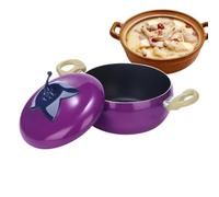 Marmite À Soupe Avec Couvercle Anti-adhésif En Forme De Fruit Pratique | Casserole Compatible Induction Pour pâtes, soupe, spaghetti, conserves, bouillir mijoter, cuisson sûre, cuisine