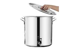 Marmite à soupe avec couvercle - Marmite en acier inoxydable, fond Compos, capacité de 56 L, idéale pour cuisiner et servir des soupes, des ragoûts et plus encore.