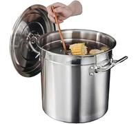 Marmite à Soupe avec Robinet, marmite à Induction en Acier Inoxydable, ustensile de Cuisine de qualité Professionnelle pour Faire bouillir des écrevisses, des crabes et des frui,40cm