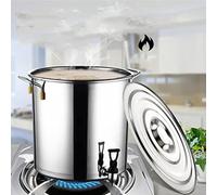 Marmite À Soupe - Casserole À Soupe, Seau De Transport Alimentaire Fonctionnel, Marmite À Soupe À Double Poignée Avec Robinet Et Couvercle(40 * 50CM)
