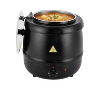 Marmite à soupe électrique 10 l, 35 °C à 80 °C, chauffe-buffet électrique avec chaleur humide - Idéal pour la soupe, le piment, la bouillie ou les haricots - Marmite à soupe pour un usage