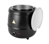 Marmite à soupe électrique de 10 litres avec insert amovible en acier inoxydable, réglable de 35 à 80 °C, chauffe-soupe pour buffet, restauration, restauration et fête