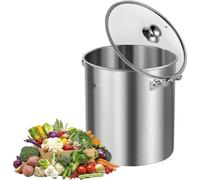Marmite à soupe en acier inoxydable 22,7L - Marmite avec couvercle et poignée - Marmite à sauce pour cuisine professionnelle - Idéal pour cuisiner et servir