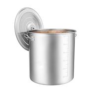 Marmite à soupe en acier inoxydable 70 l - Grande casserole de restauration - Acier inoxydable 201 poli - Conduction rapide de la chaleur - Pour buffet et fête, ragoût de mariage - Rond - Diamètre