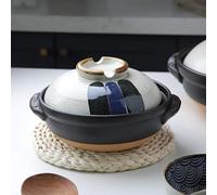 Marmite à soupe en céramique colorée, cocotte résistante à la chaleur avec couvercle, petite marmite ronde en terre cuite, cuiseur à riz pour ragoût, soupe et nouilles