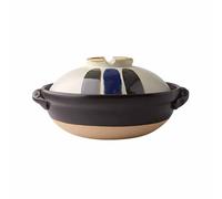 Marmite à soupe en céramique, marmite en argile, cocotte résistante à la chaleur avec couvercle, petite marmite ronde en terre cuite, cuiseur à riz pour ragoût, soupe et nouilles, 2,8 L